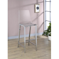 Coaster Furniture 100295 Bar Stools Chrome and Clear Acrylic (Set of 2)